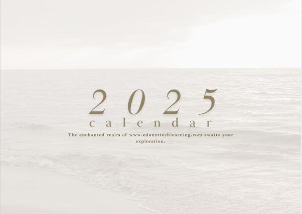 Beige Brown Vintage Classic 2025 Calendar – 26 Pages | Printable Yearly Planner