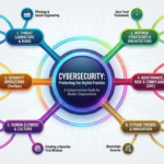 Cybersecurity presentation illustrating digital protection strategies, threat prevention, and enterprise security frameworks