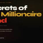 Secrets of the Millionaire Mind book summary infographic showing T. Harv Eker's 17 Wealth Files, millionaire mindset principles, and financial blueprint reprogramming guide for entrepreneurs and wealth builders